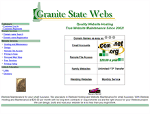 Tablet Screenshot of granitestatewebs.com